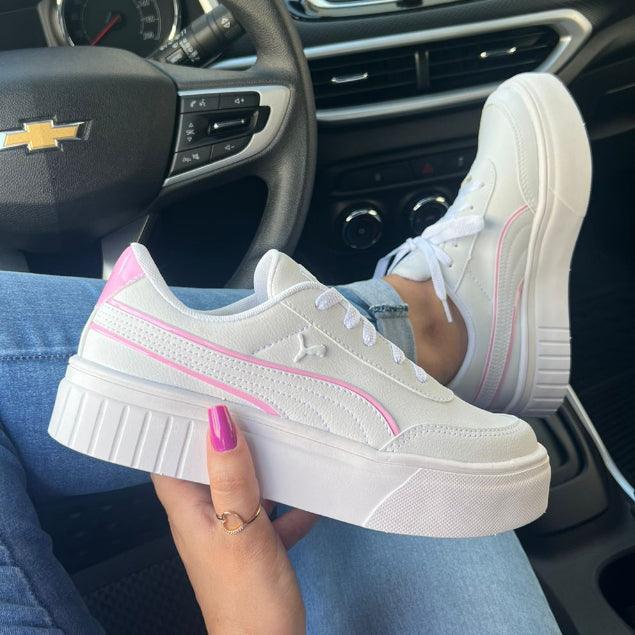 Tênis Feminino Plataforma PM Casual Moda Confortável