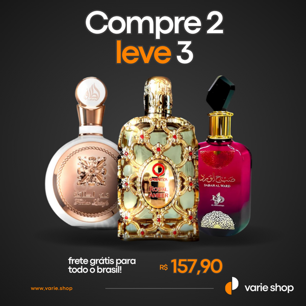 PROMOÇÃO COMPRE 2 LEVE 3 - Sabah Al Ward, Fakhar e Royal Amber  - 100ml Cada (PROMOÇÃO DE DIA DAS MÃES)