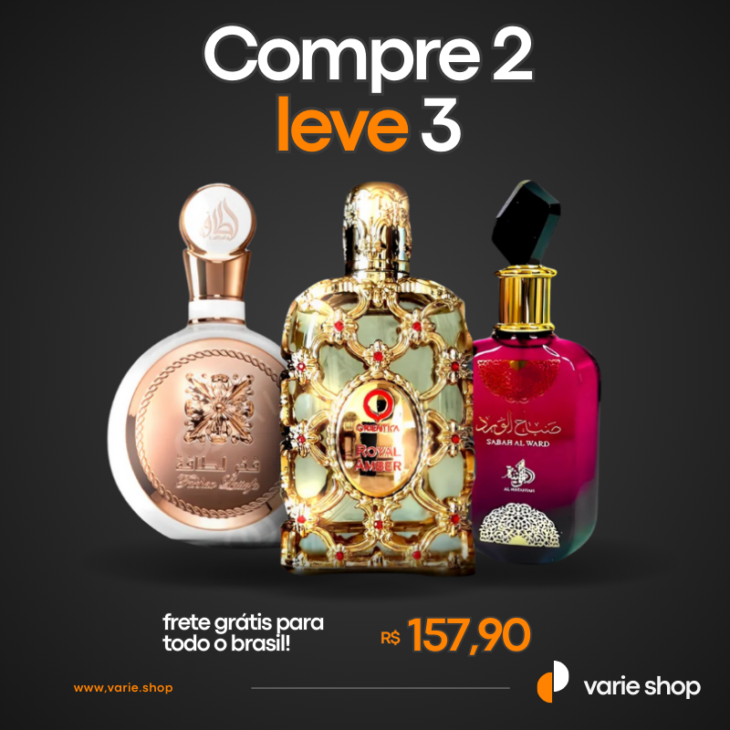 PROMOÇÃO COMPRE 2 LEVE 3 - Sabah Al Ward, Fakhar e Royal Amber  - 100ml Cada (PROMOÇÃO DE DIA DAS MÃES)