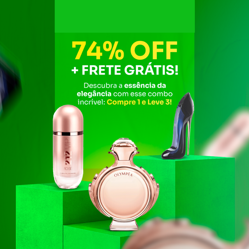 Combo 3 Perfumes Femininos - Olympéa, 212 Vip Rose e Good Girl (100ml) - Oferta Exclusiva