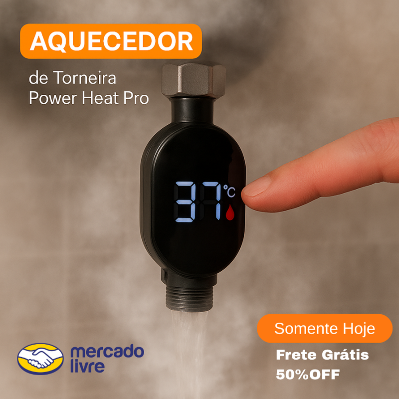 Aquecedor de Torneira Potente e Compacto - Inverno 2025